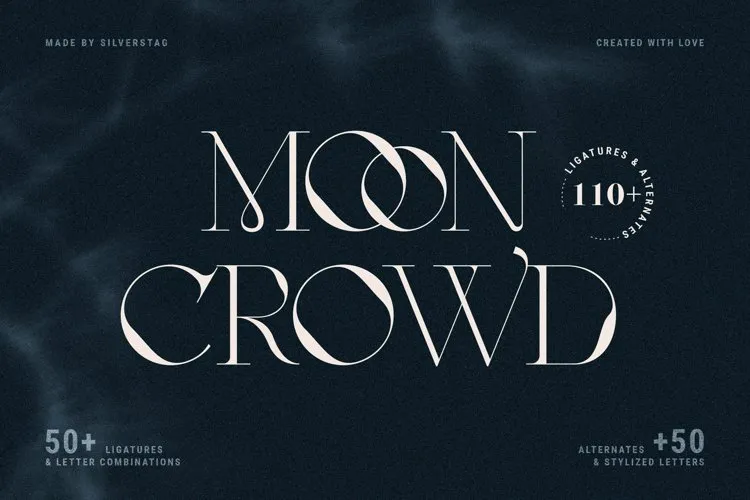 Пример шрифта Moon Crowd Regular