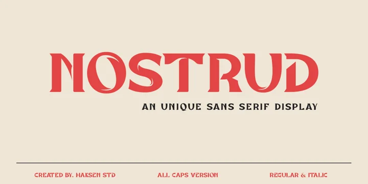 Пример шрифта Nostrud Italic
