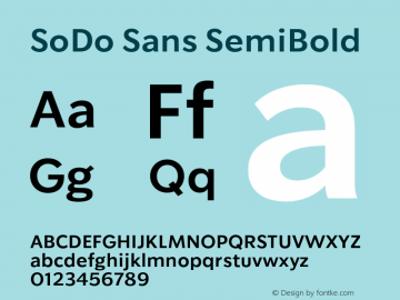 Пример шрифта SoDo Sans SemiBold