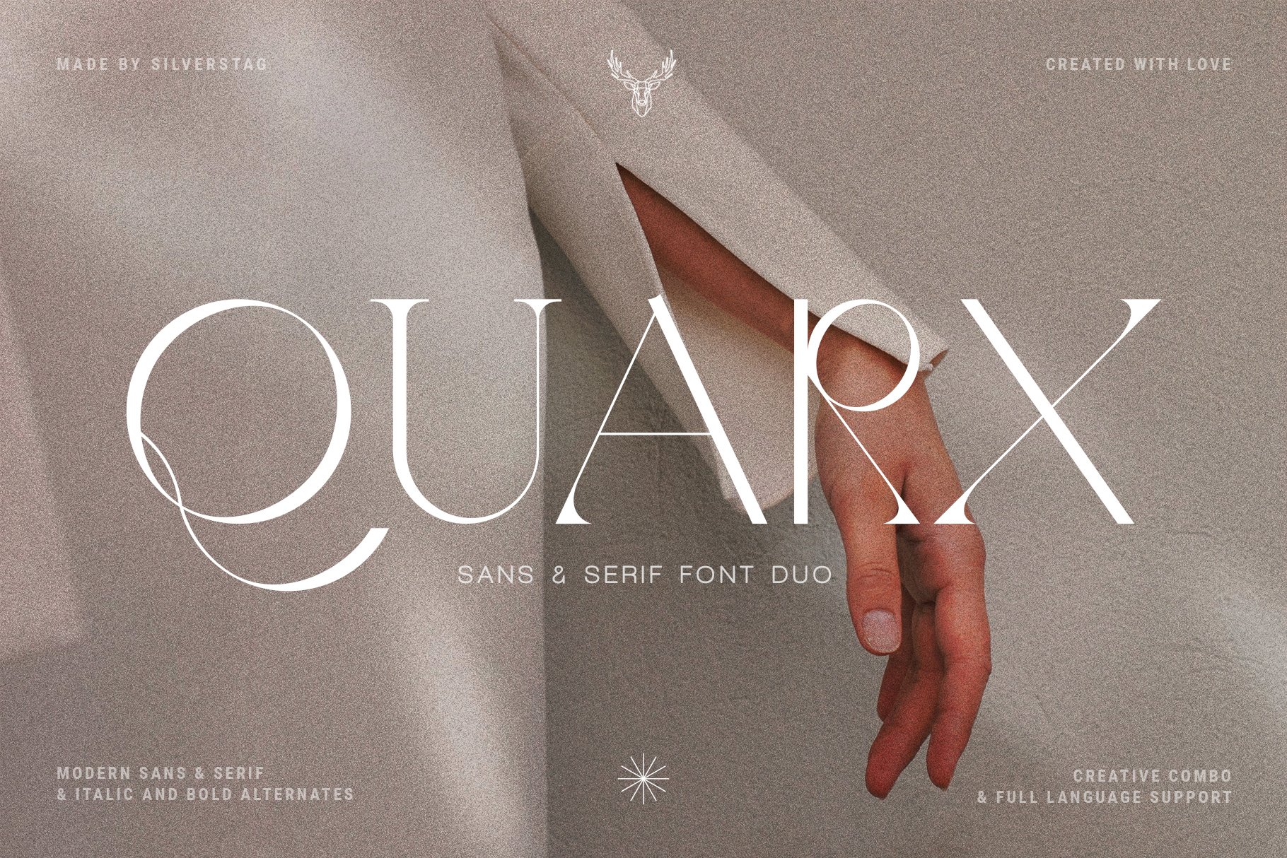 Пример шрифта Quarx