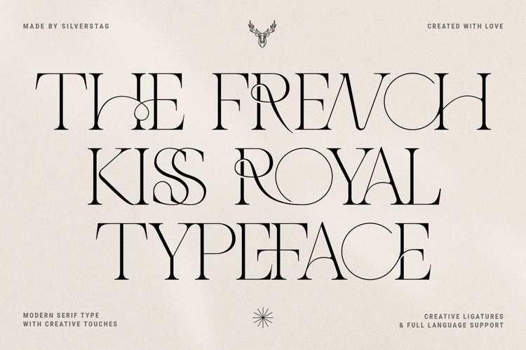 Пример шрифта The French Kiss Royal Regular