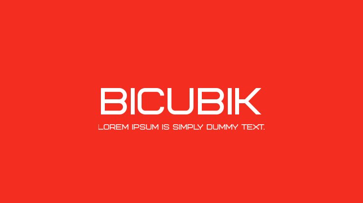 Пример шрифта Bicubik