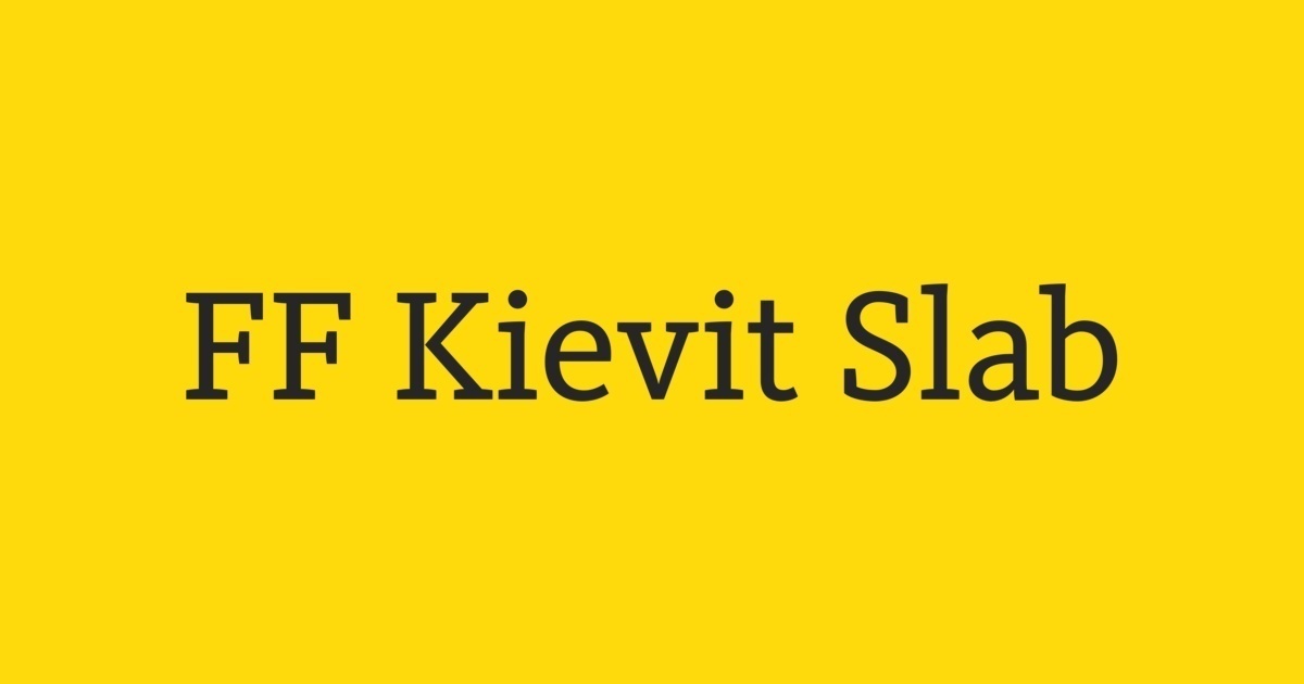 Пример шрифта Kievit Pro