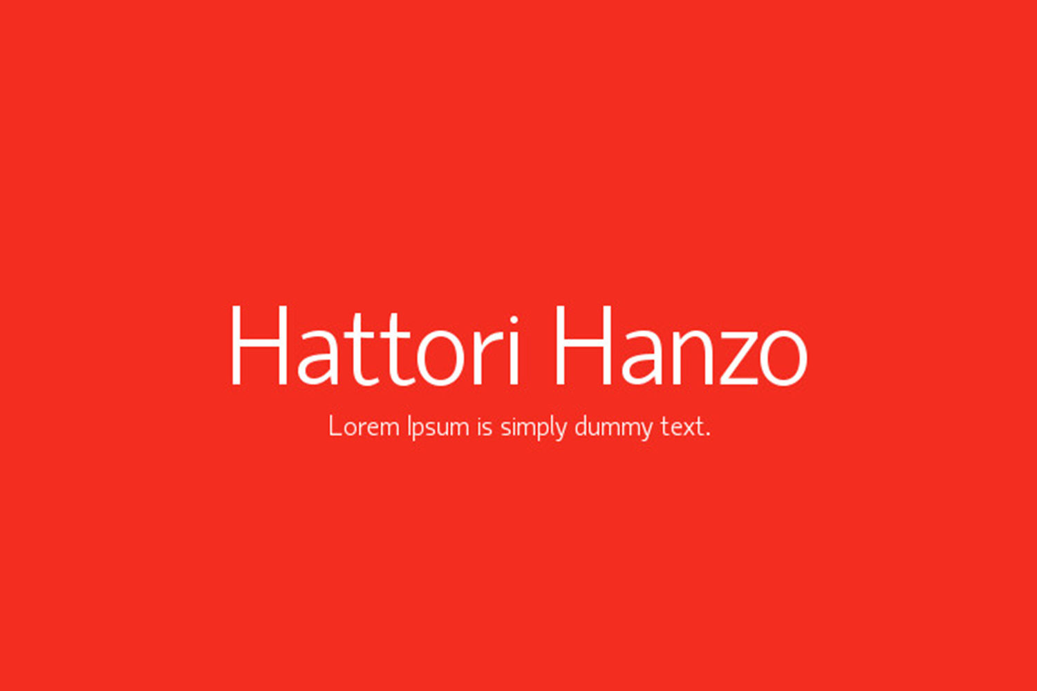 Пример шрифта Hattori Hanzo