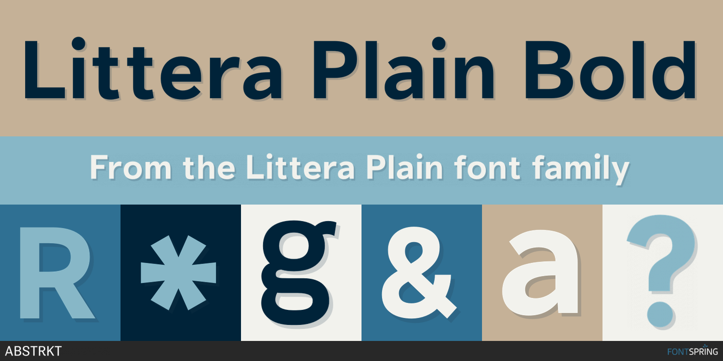 Пример шрифта Littera Plain