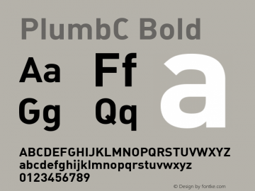 Пример шрифта PlumbC