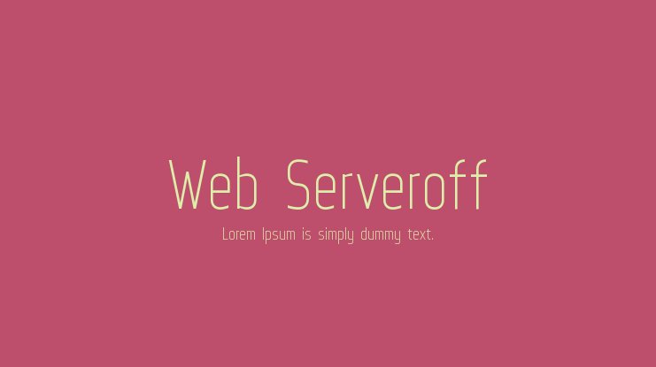 Пример шрифта Web Serveroff