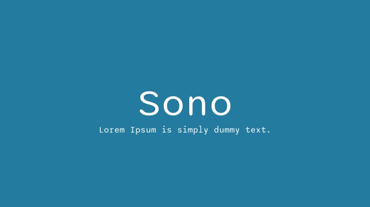 Пример шрифта Sono