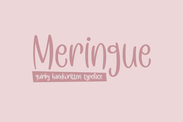 Пример шрифта Meringue