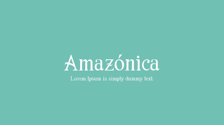 Пример шрифта Amazónica