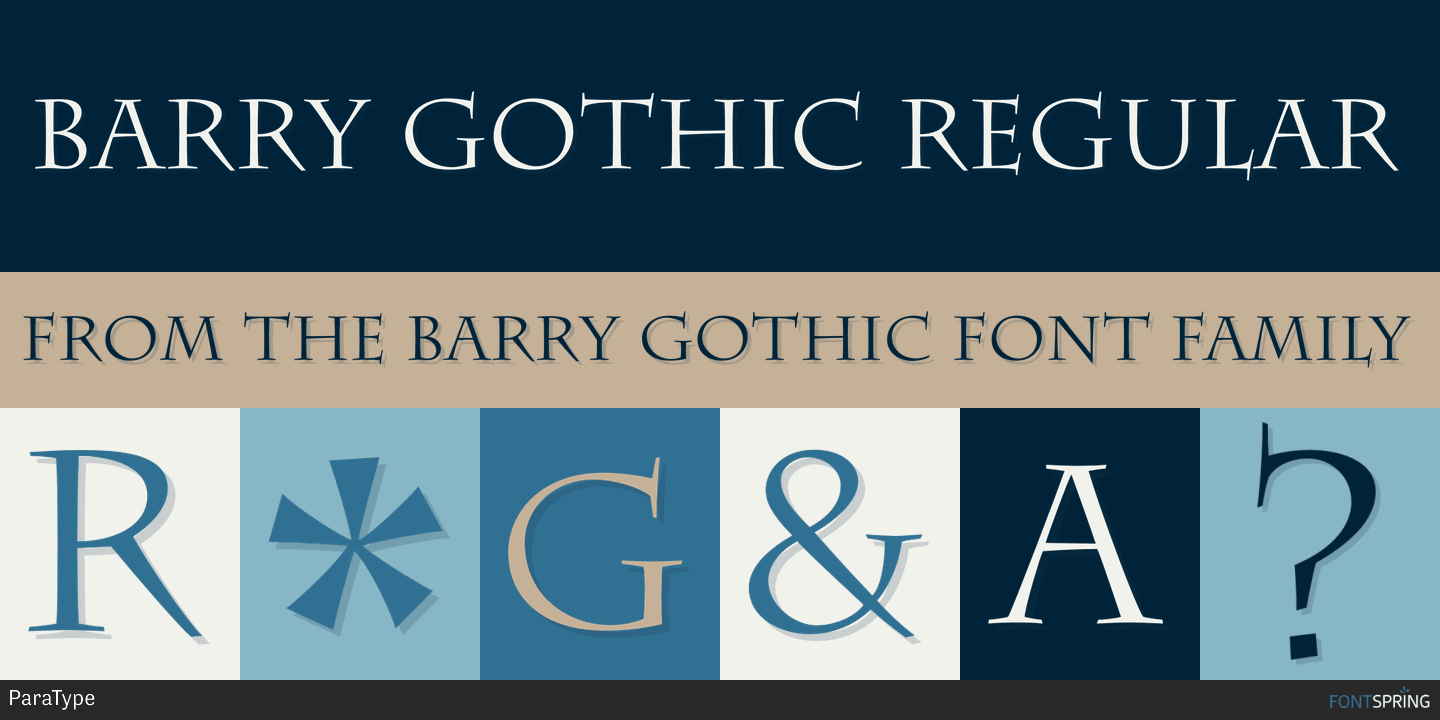 Пример шрифта Barry Gothic