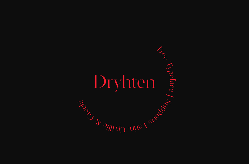 Пример шрифта Dryhten