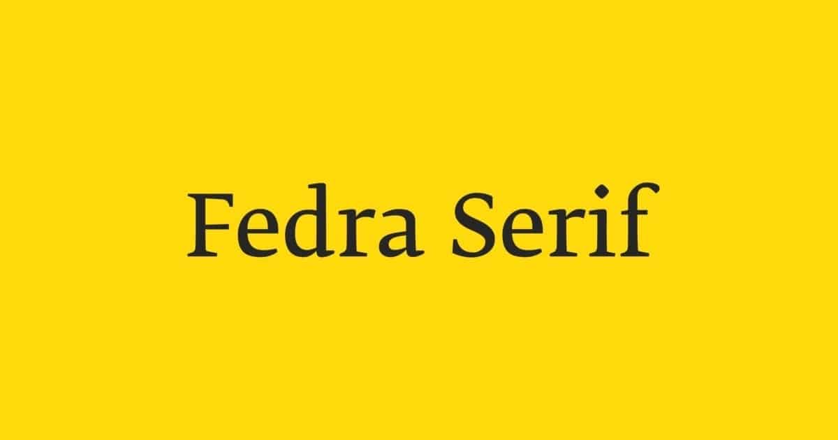 Пример шрифта Fedra Serif