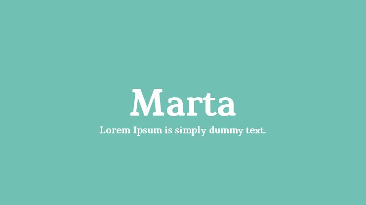 Пример шрифта Marta
