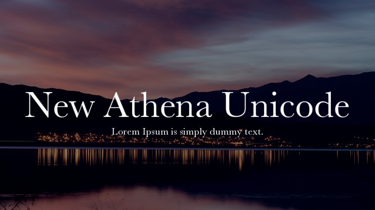 Пример шрифта New Athena Unicode Regular