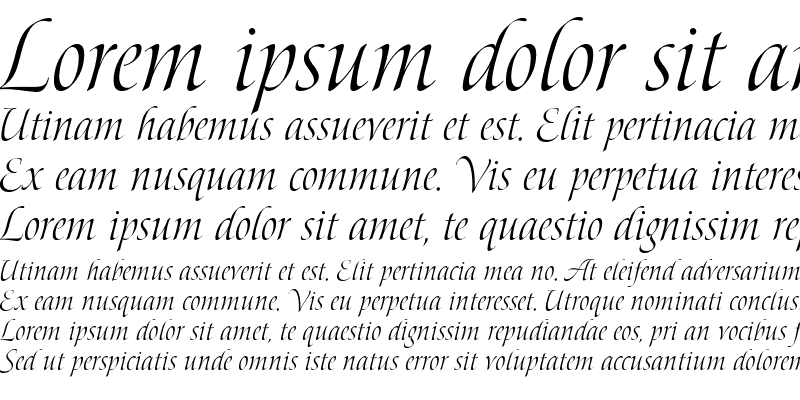 Пример шрифта Bolero script