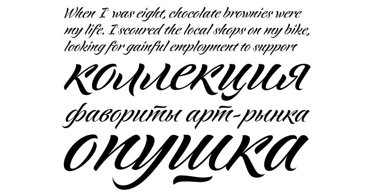 Пример шрифта Klementina
