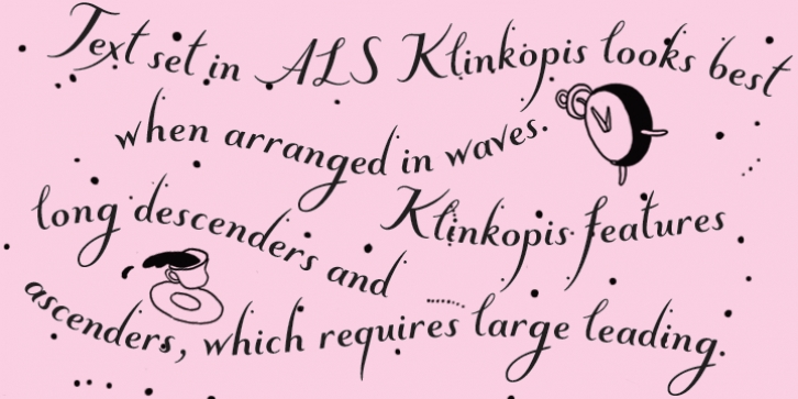 Пример шрифта Klinkopis