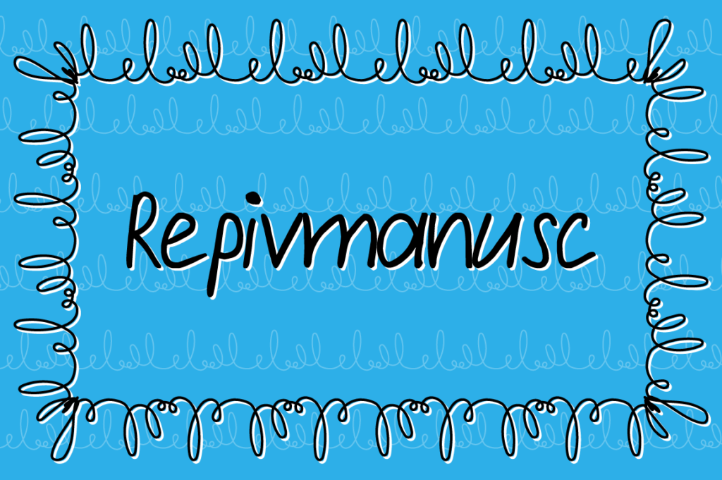 Пример шрифта Repivmanusc