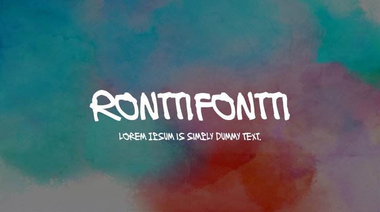 Пример шрифта Ronttifontti