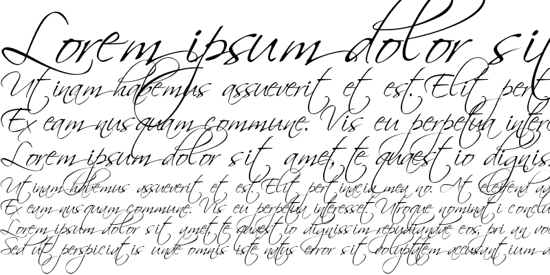 Пример шрифта Scriptorama