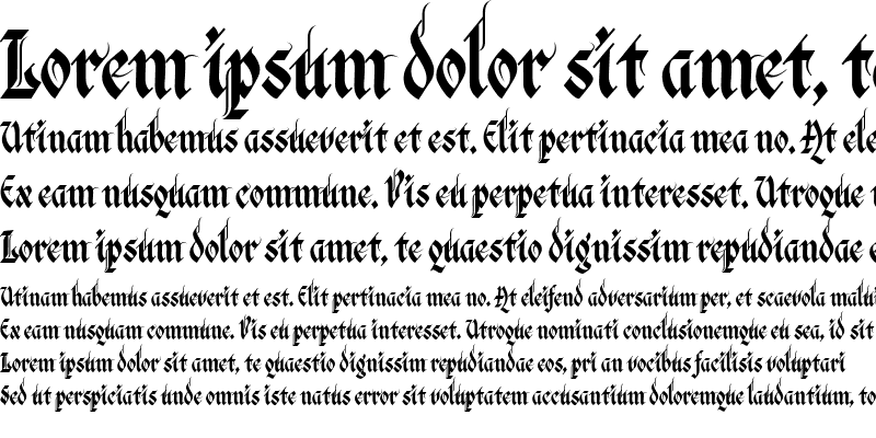 Пример шрифта Verona Gothic