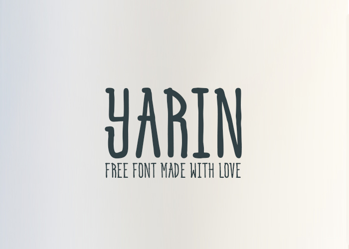 Пример шрифта Yarin Regular
