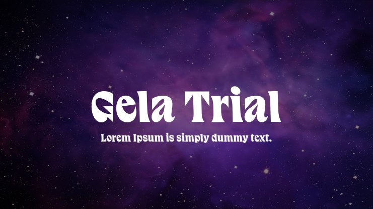 Пример шрифта Gela Trial 46 pt