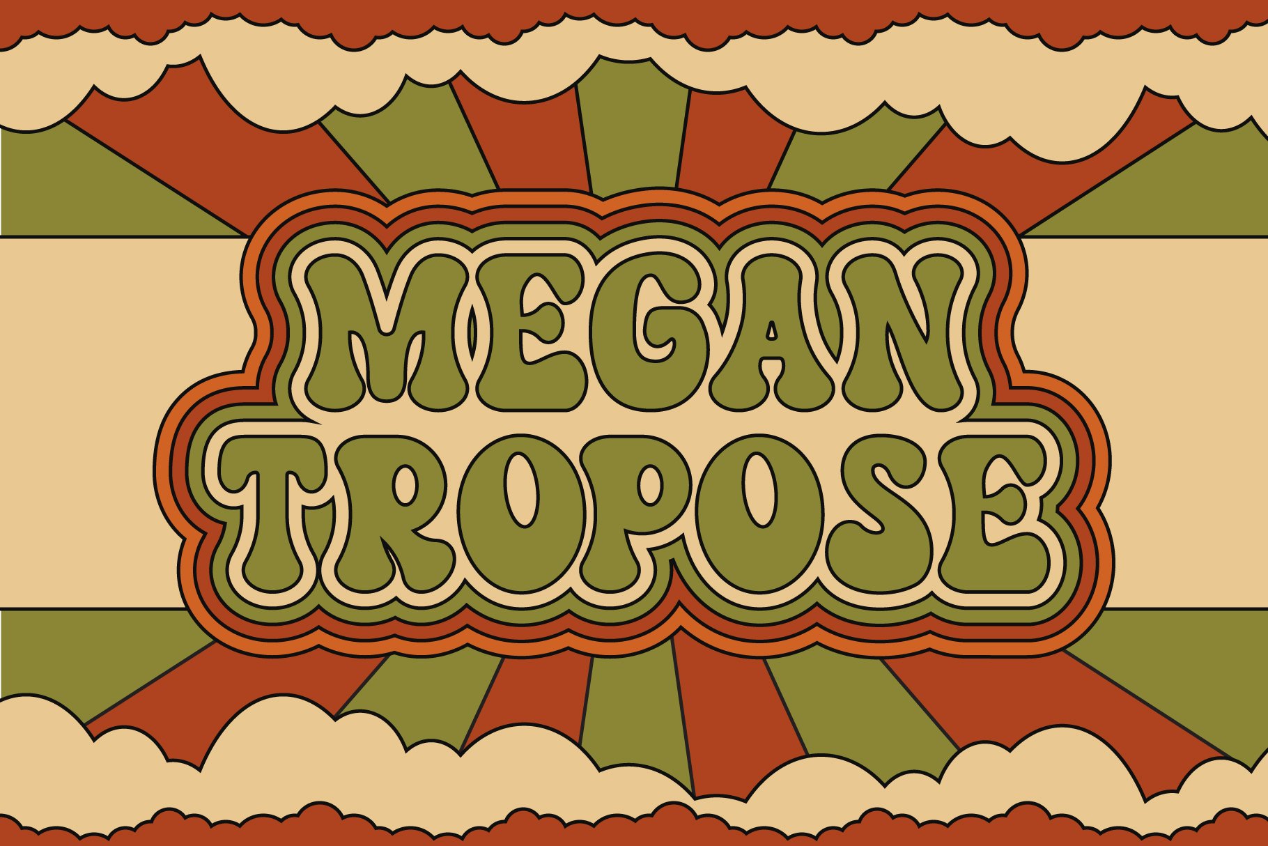 Пример шрифта Megantropose