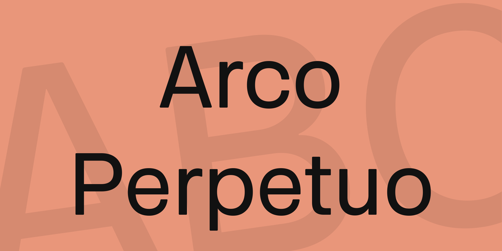 Пример шрифта Arco Perpetuo