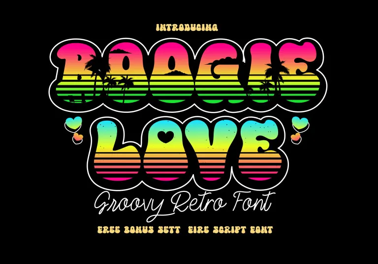 Пример шрифта Boogie Love