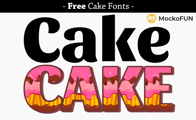 Пример шрифта Cake Type