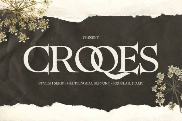 Пример шрифта Croqes