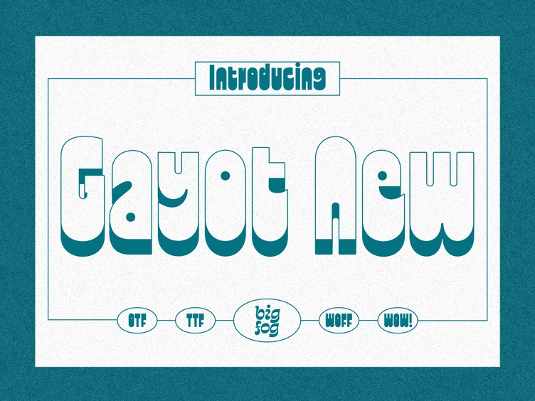Пример шрифта Gayot New