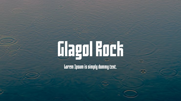 Пример шрифта Glagol Rock
