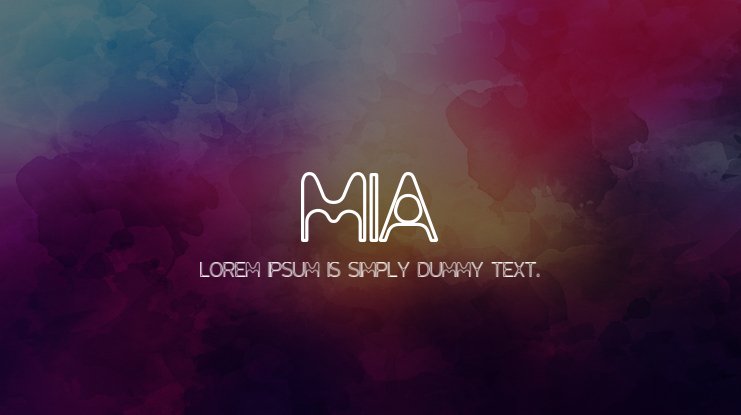 Пример шрифта Mia