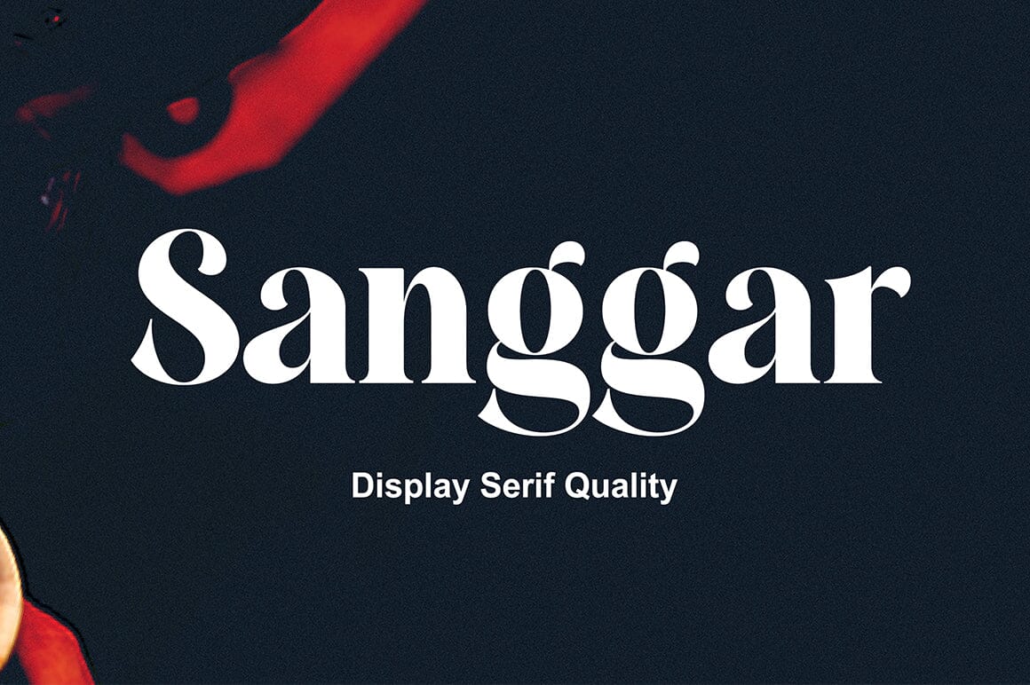 Пример шрифта Sanggar