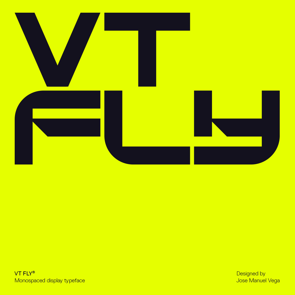 Пример шрифта VT Fly