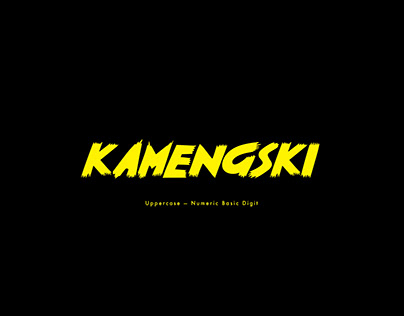 Пример шрифта Kamengski