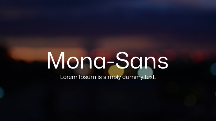 Пример шрифта Mona Sans Narrow