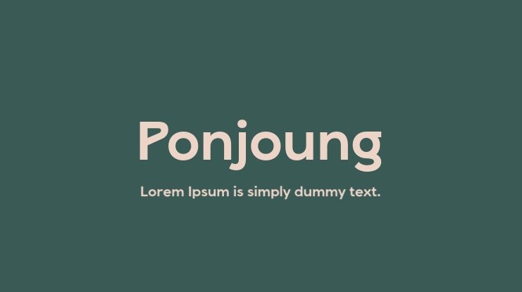 Пример шрифта Ponjoung
