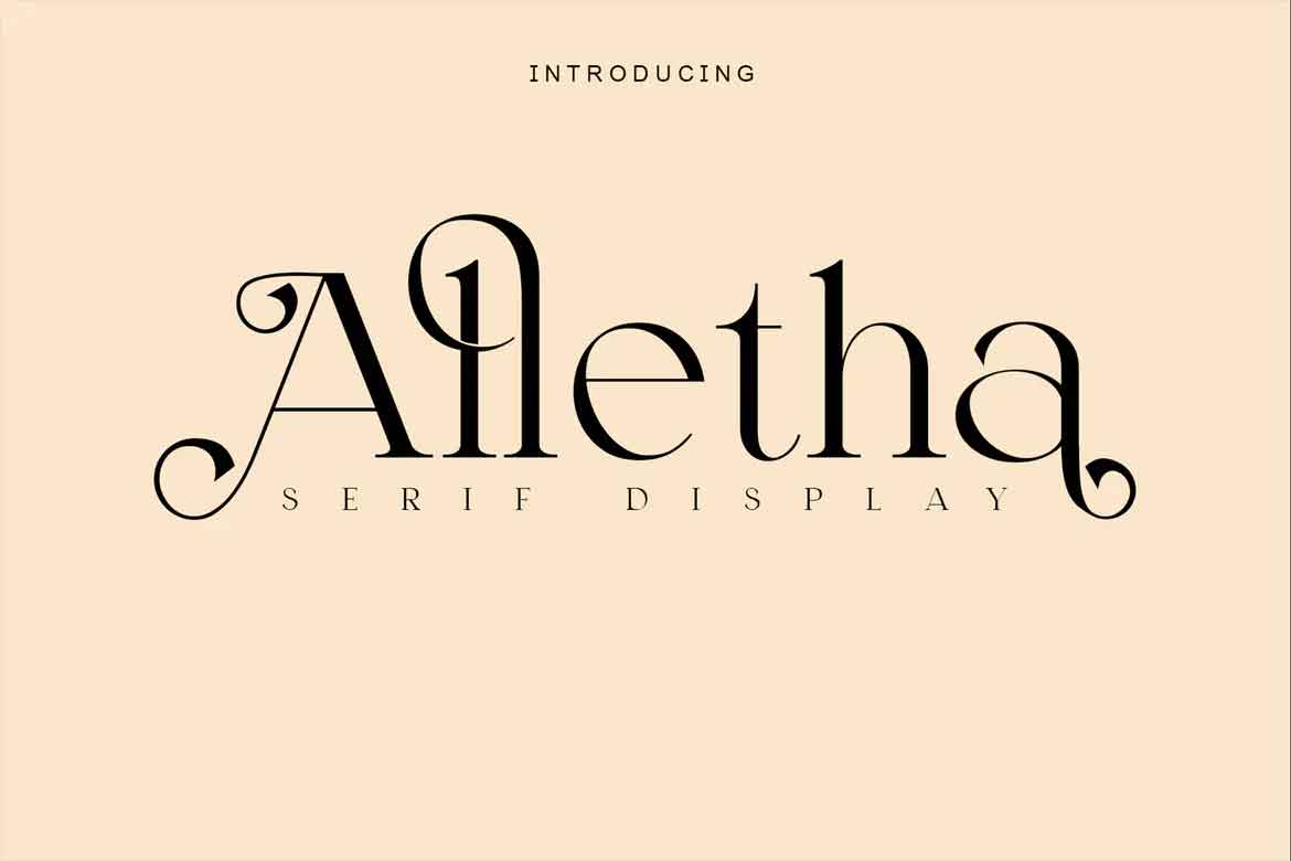Пример шрифта Alletha