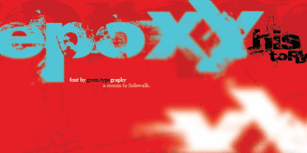 Пример шрифта Epoxy
