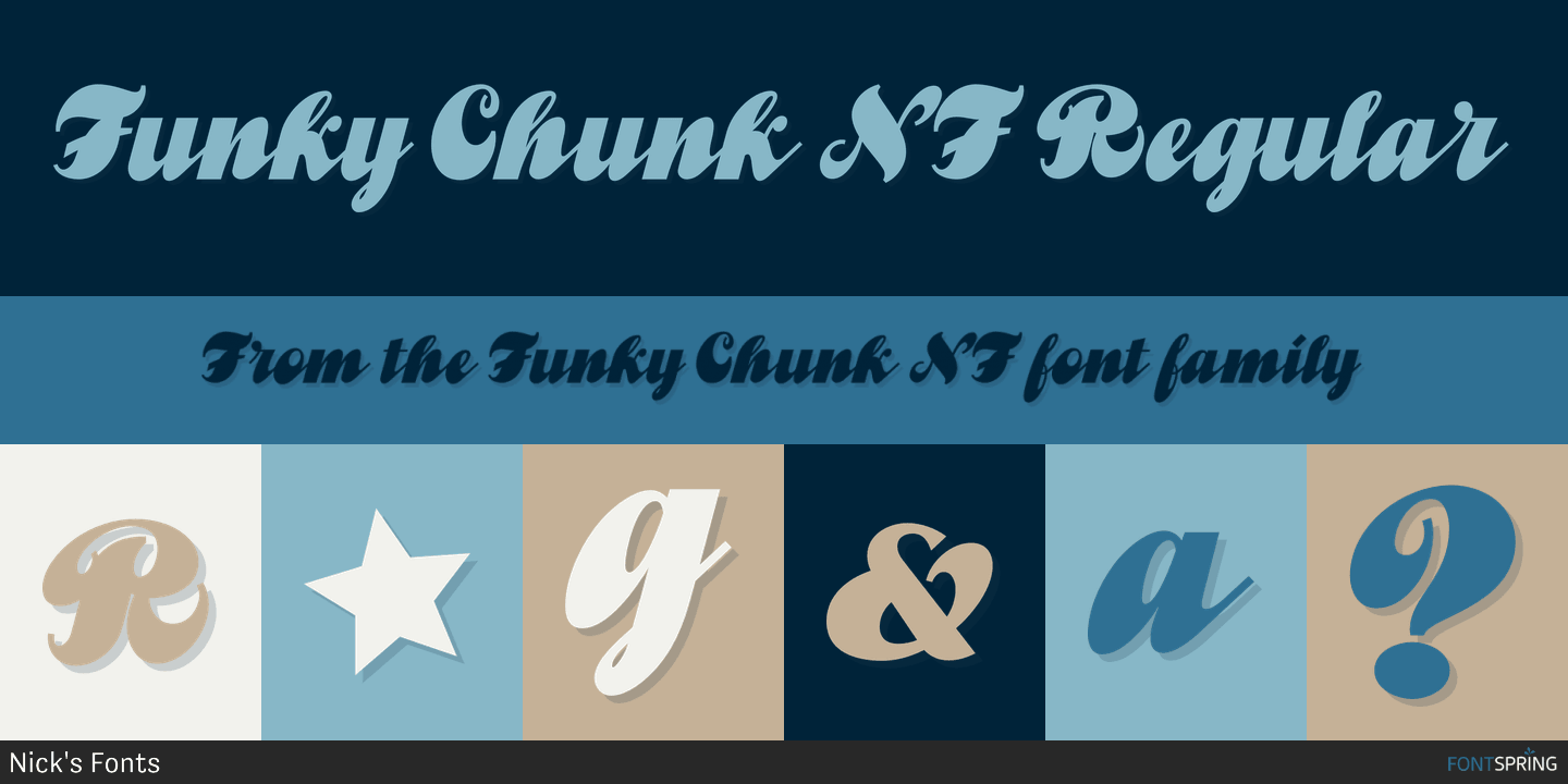 Пример шрифта Funky Chunk NF