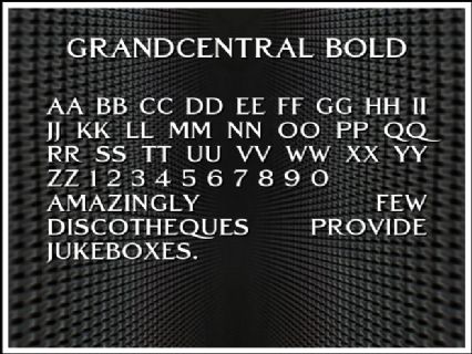 Пример шрифта Grand Central