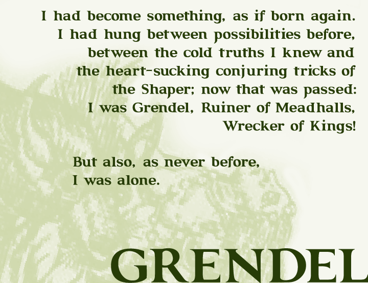 Пример шрифта Grendel