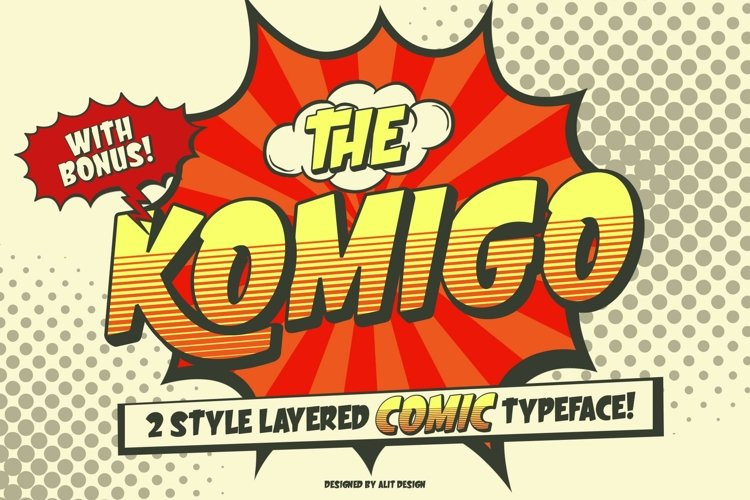 Пример шрифта Komigo