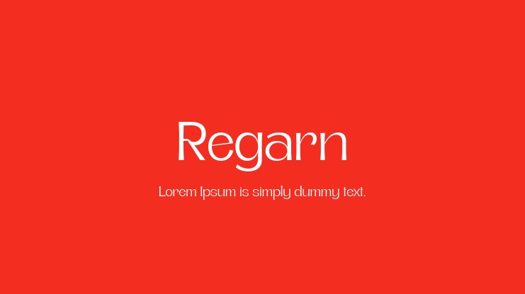 Пример шрифта Regarn