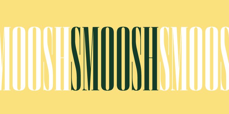 Пример шрифта Smoosh