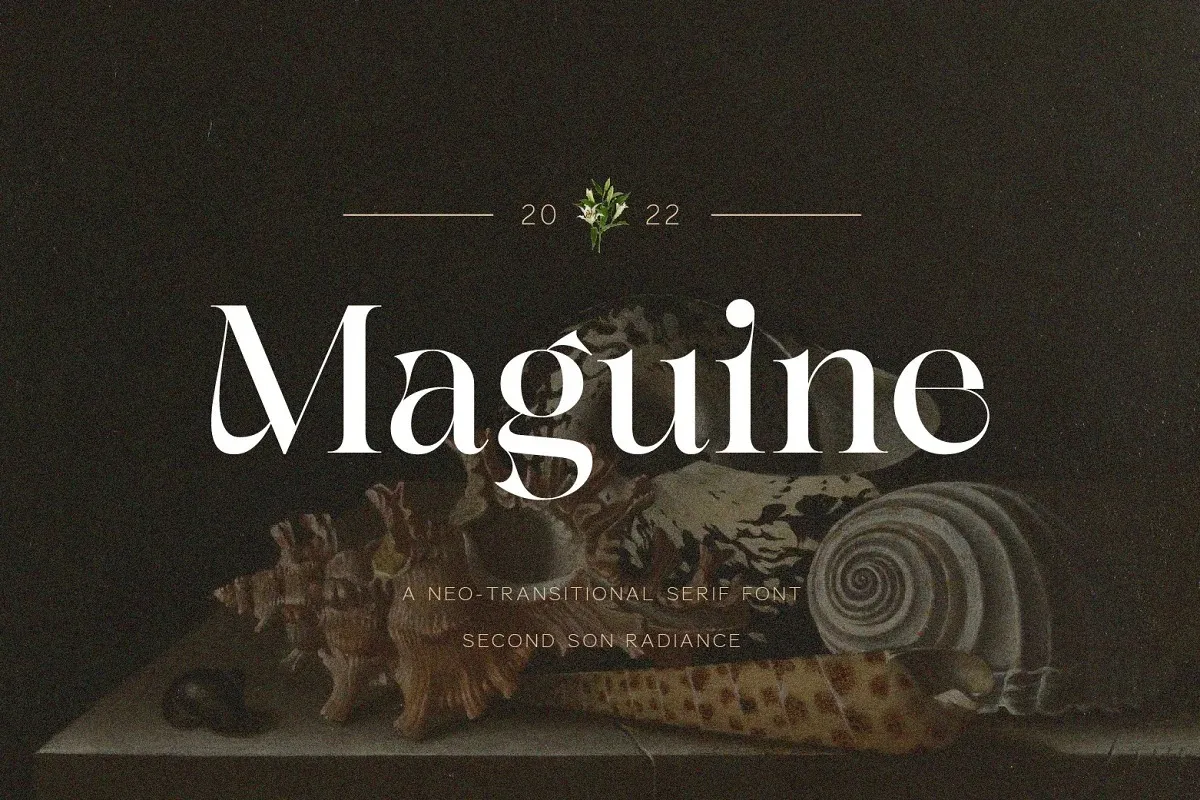 Пример шрифта Maguine